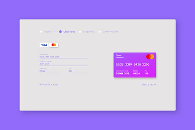 Daily UI Challenge #002 - Credit Card Checkout credit card credit card form credit card payment daily ui daily ui 002 daily ui challenge mastercard payment ui ui design visa