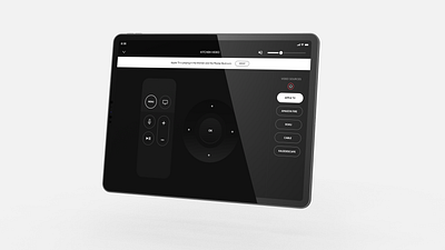 Custom Crestron Design - Apple TV Controls app apple tv audio button crestron design home automation icon ios ipad pro remote smart home ui user experience user interface ux video