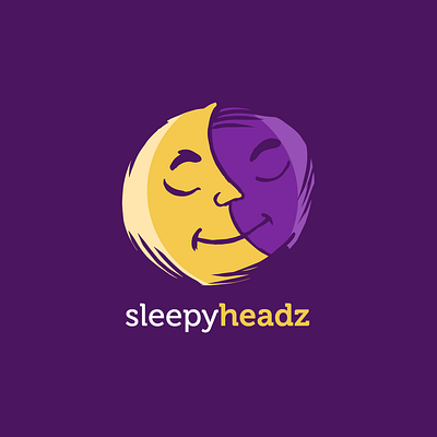 SleepyHeadz Logo app apple brand clean head logo moon simple sleepy watch