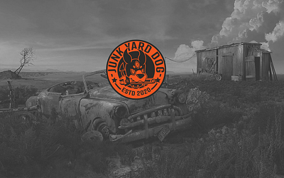 Junkyard Dog car design dog illustration logo orange vector