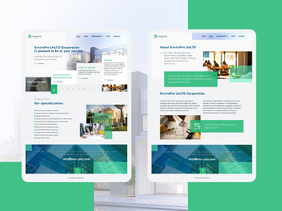 EnviroPro corporate website corporate website design ui ux web website
