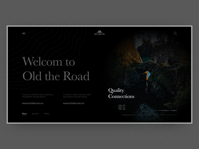 Old the Road design minimal sprinter typography ui ux web website