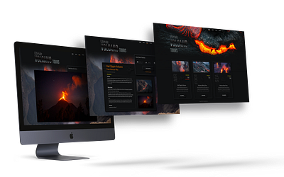 Volcano Tours Website Concept dark interface design neomorphic neomorphism neumorphic neumorphism uiux design ux ui web web design