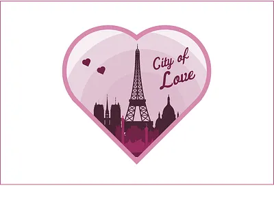 City of Love design flat illustration illustrator vector vector art vector artwork vector illustration