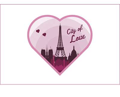 City of Love design flat illustration illustrator vector vector art vector artwork vector illustration