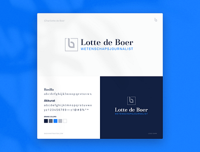 Logo Science Journalist | Lotte de Boer brand identity logo logo design logotype mark modern symbol typography