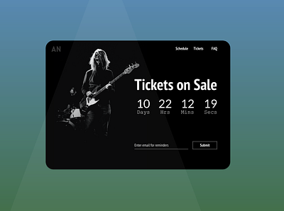 Ticket Sales Countdown adobe adobe xd adobexd countdown live music music ticket ticket app ticket booking tickets