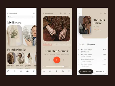 Audiobook App app app design application audiobooks clean design minimal minimalism ui ux