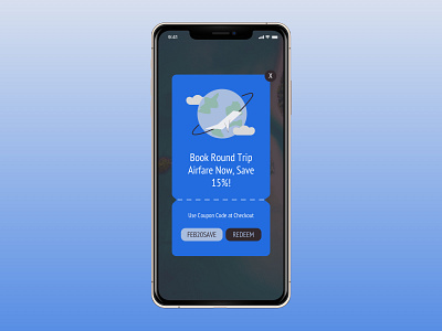 UI Daily Challenge 061 - Redeem Coupon coupon dailyui dailyuichallenge design illustration ios redeem coupon ui ux