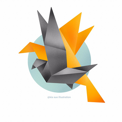 origami #2 art digital art digital illustration illustration ipadpro kiasue origami procreate procreate art procreateapp