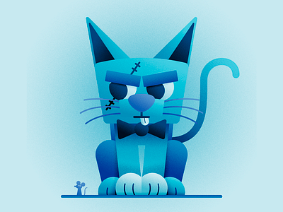 BLUE CAT blue blue cat cat cats characters characters design illustration pirate cat