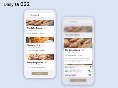 Daily Ui 022 - Search app breakfast croissant daily ui dailyui design food french light search ui uidesign ux