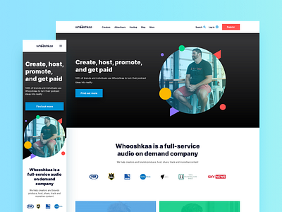 Whooshkaa Web Design design landing page minimal mobile responsive responsive design simple web web design