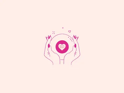 ILLUSTRATION | magic 8 ball design dribbbleweeklywarmup handlettering hands handwritten heart hearts illustration illustrator lettering self care self care self love self love vector art vector illustration