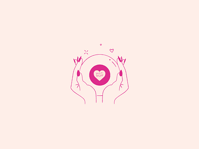 ILLUSTRATION | magic 8 ball design dribbbleweeklywarmup handlettering hands handwritten heart hearts illustration illustrator lettering self care self care self love self love vector art vector illustration