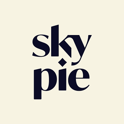 Sky Pie brand brand design branding custom type customtype illustrator logo logo design serif type type design typeface typography