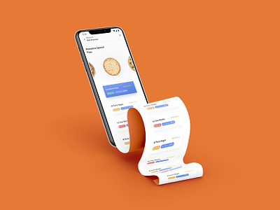 Long-scroll adobe app concept delivery design food fred sosa iphone long scroll mobile mockup modern paper photoshop pizza realistic ui ux xd