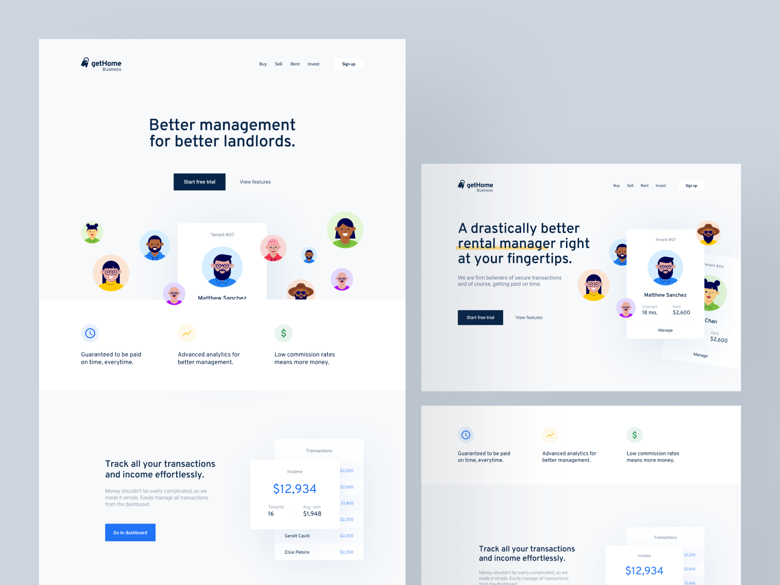 Example of Landing Page Concepts