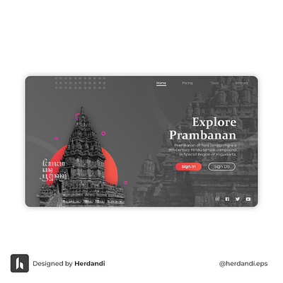 Explore Prambanan | Travel Website User Interface Design design graphicdesign travelwebsite ui ui design uidesign uiux user interface design userexperience userinterface ux web website