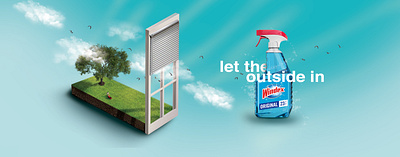 Let The Outside In 3d advertisement advertising air composite design grass outside photographic window