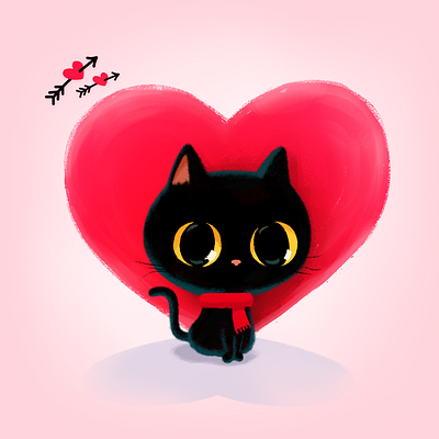 Be My Valentine😻🌹💌 blackcat cat character cute drawing emoji emoticon facebook messenger gift heart illustration imessage stickers stickers stickers for imessage stickerspub valentine valentinesday