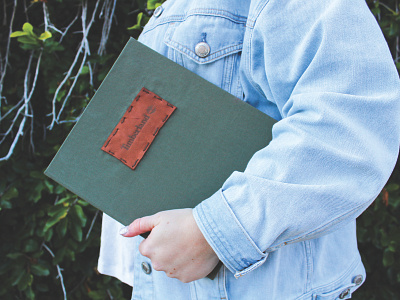 Timberland Annual Report annual report branding design laser cut leather logo sewing timberland typography