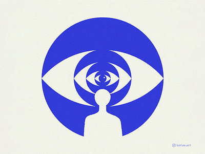 Inner vision artprint conceptual curiouskurian editorial editorial art eye freelancer illustration innerself minimal vision