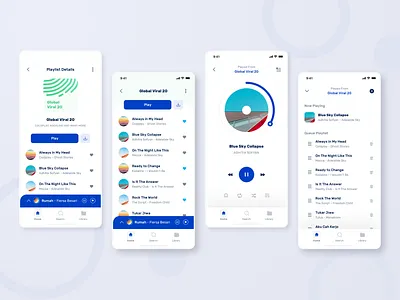 Myusic – Music & Podcast UI Kit branding crm dashboard data design flat graphic header icon illustration landing mail marketing music music app music player onboarding podcast ui website