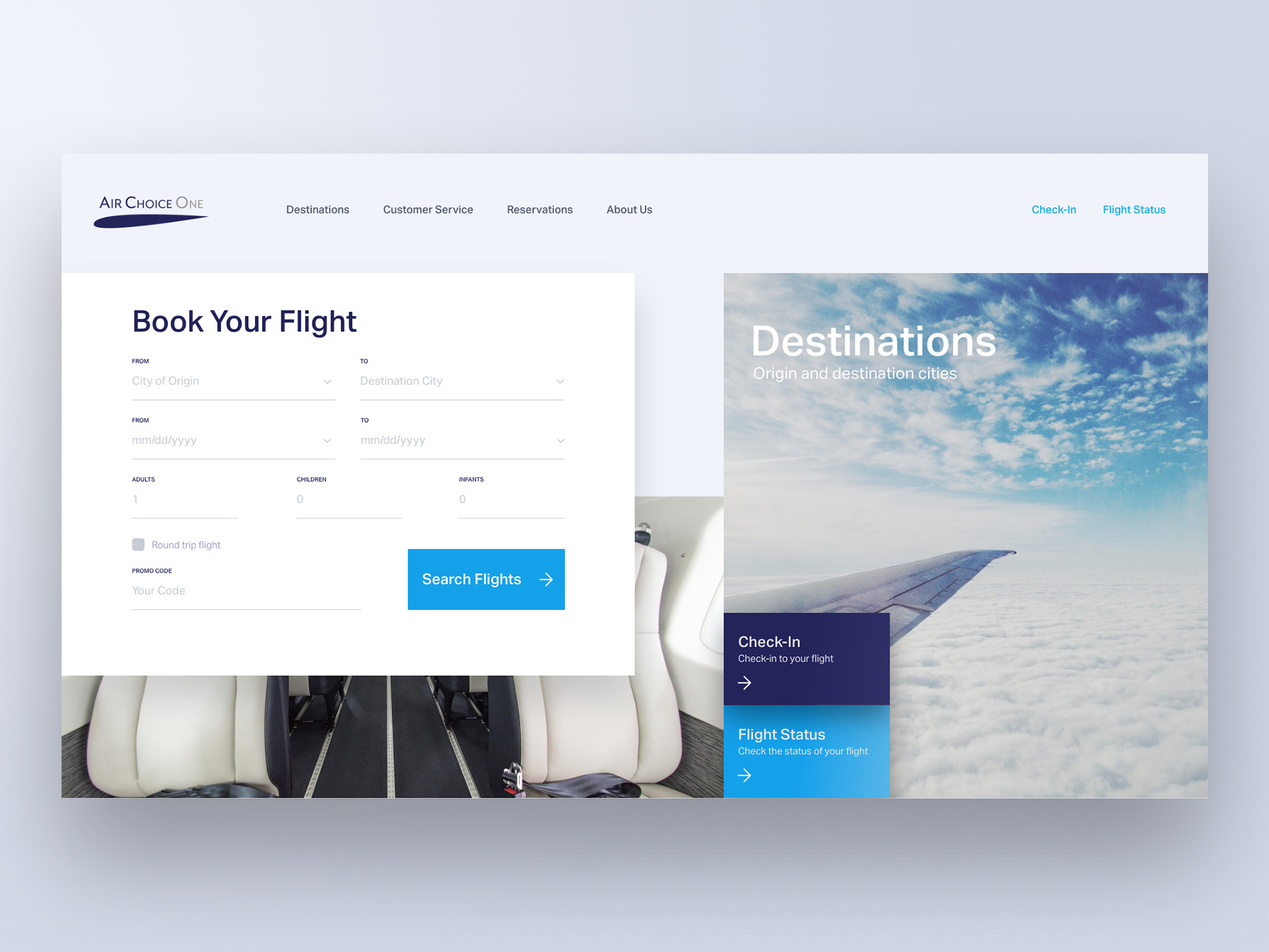 Example of Airline Website