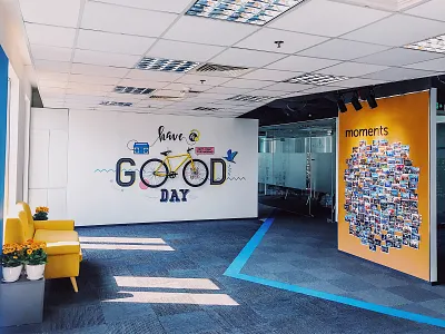 Have a Good day bycicle design illustration mural mural design murals typogaphy