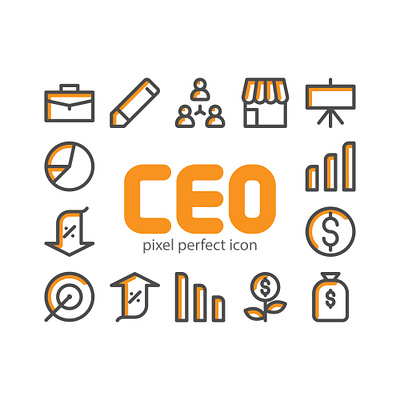 CEO Icon pixel perfect design icon icon design icon set illustration pixel icons pixel perfect