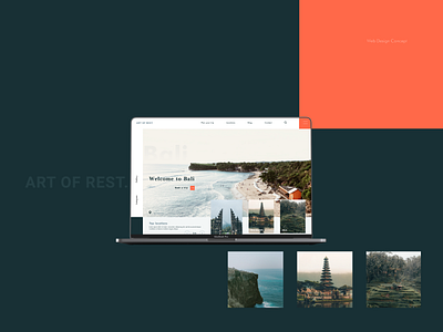Wed design concept for travel agency bali casestudy clean landing page travel ui user interface ux web design