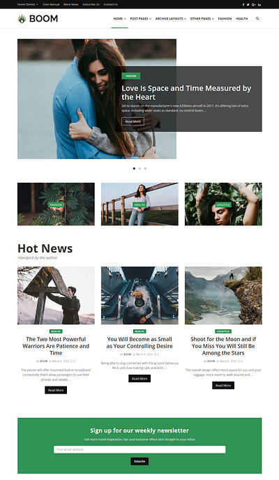 Boom - Creative Blog WordPress Theme mobile pagebuider