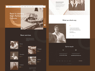 BEON Performance Shawn Watson Consulting Company Web Design coach consulting design landin page ui ux web webdesign