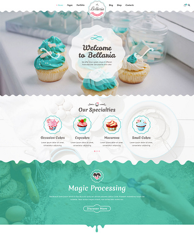 Bellaria HTML template bakeries bakery bellaria cake candy chocolate coffee cupcake design dessert food ice cream pastry pastry shop restaurant template yogurt