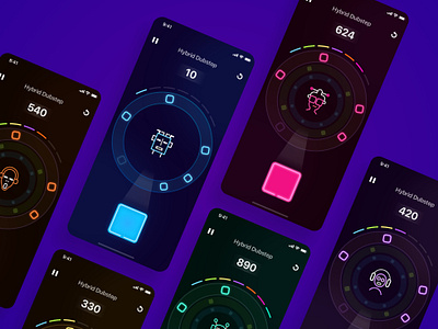 Loops | music game app appstore clean design ios minimal mobile ui ux vector