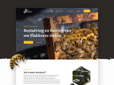 Beekeeper Mackloet website bee beekeeper beekeeping bees branding business clean hero banner hero image minimal pattern web webdesign website yellow