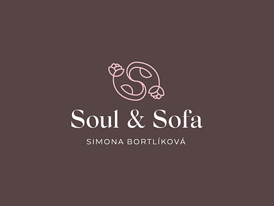 LOGO SOUL AND SOFA , S+S+PEONY, PERSONAL LOGO brand creative design dynamic fresh light lineart logo modern motivation peony personal logo psychology