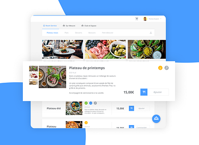 Meal delivery app app blue cards design desktop food food app foodie list minimal minimalist order ordering ui ux web website white