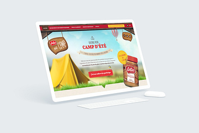 Lotus adobe illustrator adobe photoshop camp children concours contest enfants speculoos ui design website