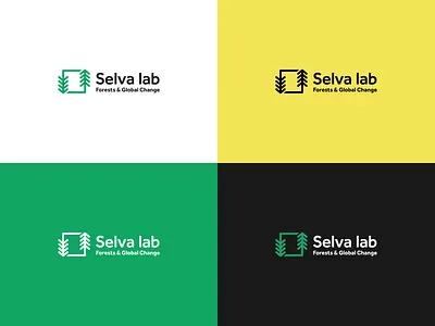 Selva lab logo colour variation biodiversity brand identity branding forest logo science scientific research statisticaldataanalysis tree