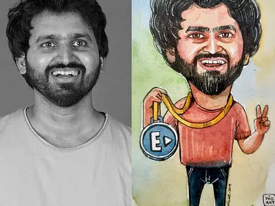 caricature artist cute design gif graphics illustration nature vector