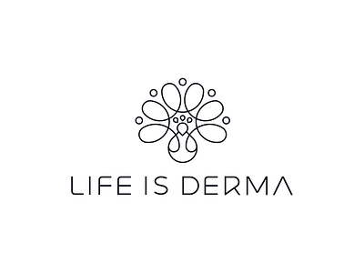 LOGO PEACOCK + LOTUS beauty brand branding creative dermatology fresh line art logo logo design luxury modern peacock