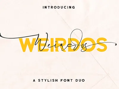Weirdos Font Duo branding cursive design elements feminist font awesome handmade handwritten font high fashion line art line drawing logo modern font script font serif woman