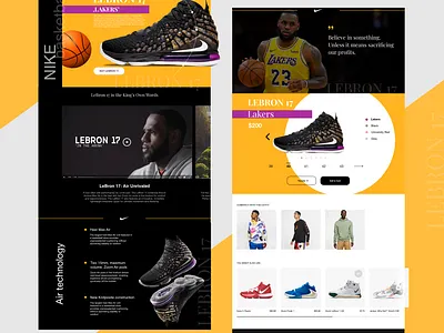 Content marketing for Nike animation basketball customer service ecommerce jordans lakers lebron lebron james nike purchase shoes shop ui web web design website