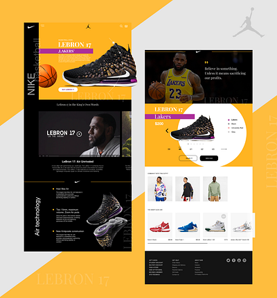 Content marketing for Nike animation basketball customer service ecommerce jordans lakers lebron lebron james nike purchase shoes shop ui web web design website