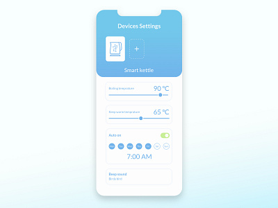 DailyUI challenge #007. Settings Screen. app design dailyui dailyui 007 mobile design mobile ui mobile ui design settings settings ui smart home ui