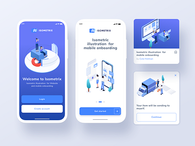 Isometrix illustration onboarding character design illustration isometric mobile people ui