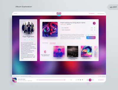 Ujo Music album branding logo music player ui user interface ux web webapps website