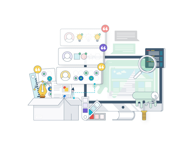 Example of Custom Vector Illustrations For Website